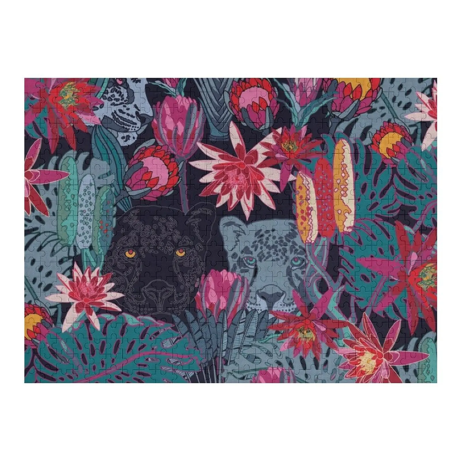 

Noturnal Surreal Tropical Jungle Jigsaw Puzzle Personalized Baby Toy Wooden Boxes Woods For Adults Puzzle