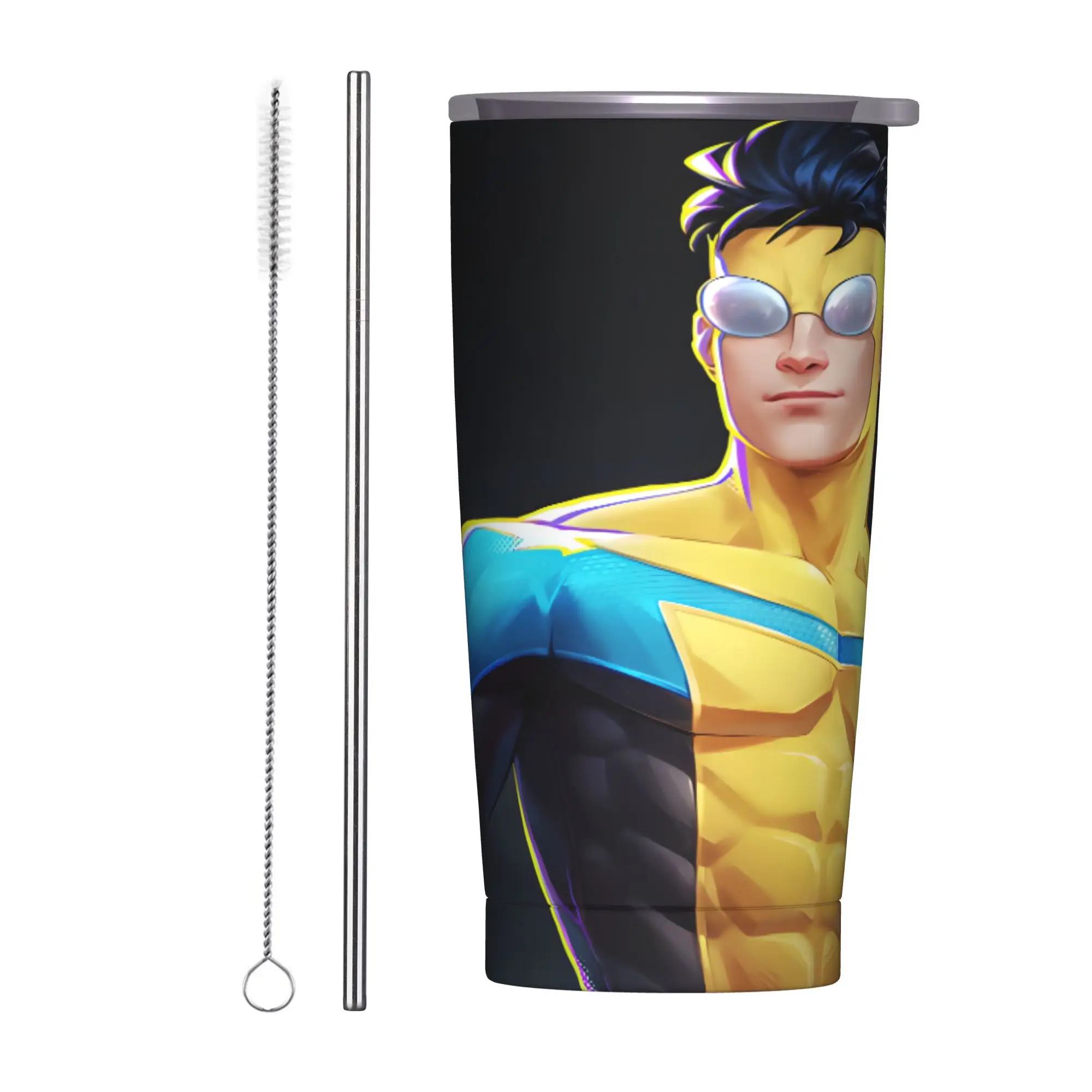 Anime Invincibles Tumbler  Travelist 20oz Thermal Cups Leakproof Cold Drink Milk Tea Water Bottle