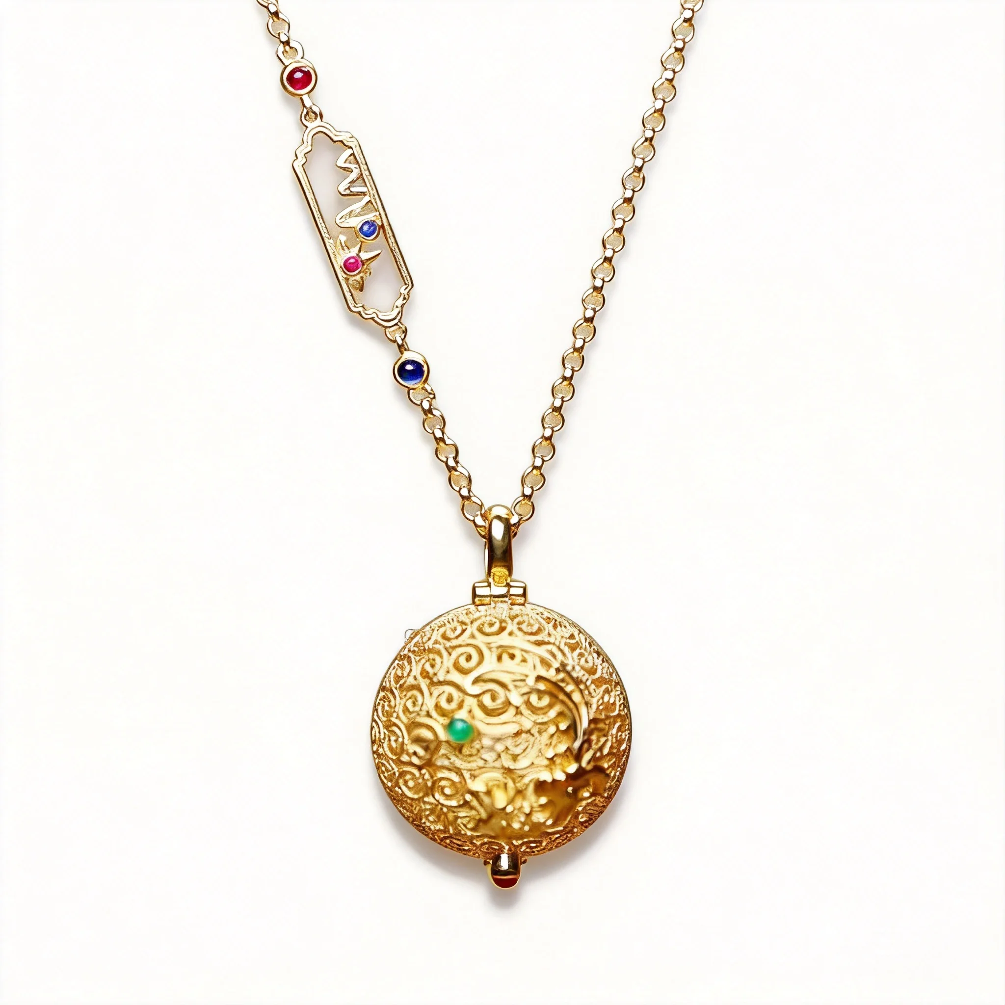 Chinese Style Auspicious Double Phoenix Openable Hollow Out Sachet Pendant Necklace Vintage Ancient Gold Craft Lucky Blessing