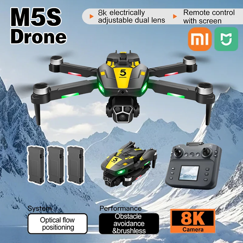 

Xiaomi mijia M5s Drone FPV 8K Professional Camera Brushless Motor RC With Screen Remote Long-duration flight Folding Dron Toys
