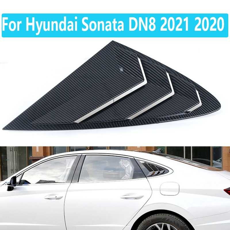 Tail Triangle Trim Car  Chrome Rear Window Spoiler Side Cover Accessories For Hyundai Sonata DN8 2021 2020 ABS