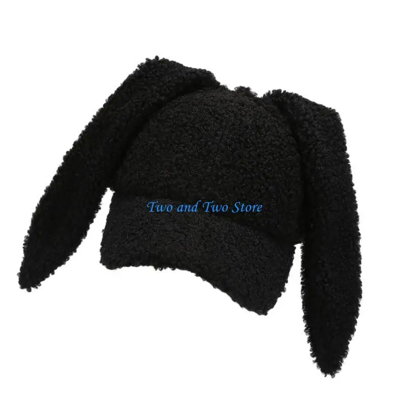 

HX6F Baseball Caps Warm Hat Women Sports Hat Furry Winter Hat for Parties and Clubs