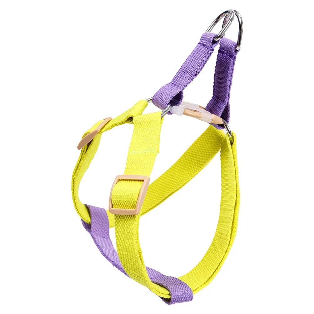 

Dog Harness Adjustable Pet Collar Soft Comfortable Durable Polyester Cotton Material D-Shaped Buckle Stylish Eye-Catching
