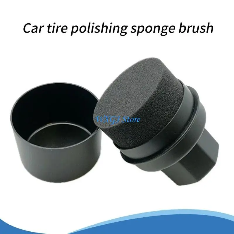 

37JE Waxing Sponge with Lid Tire Dressing Applicator Pad Detailing Brush Cleaner