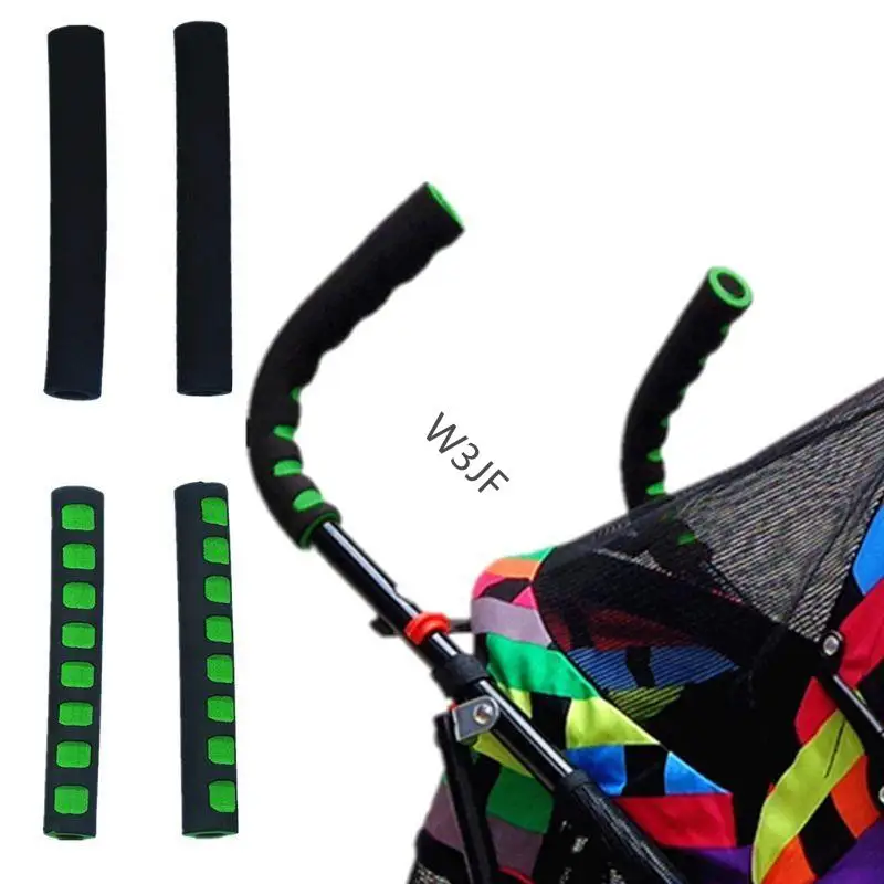 

W3JF 2pc/set Stroller EVA Foam Cotton Covers for Wheelchairs Baby Stroller Armrest Handle Protective for Case Pram Durable To