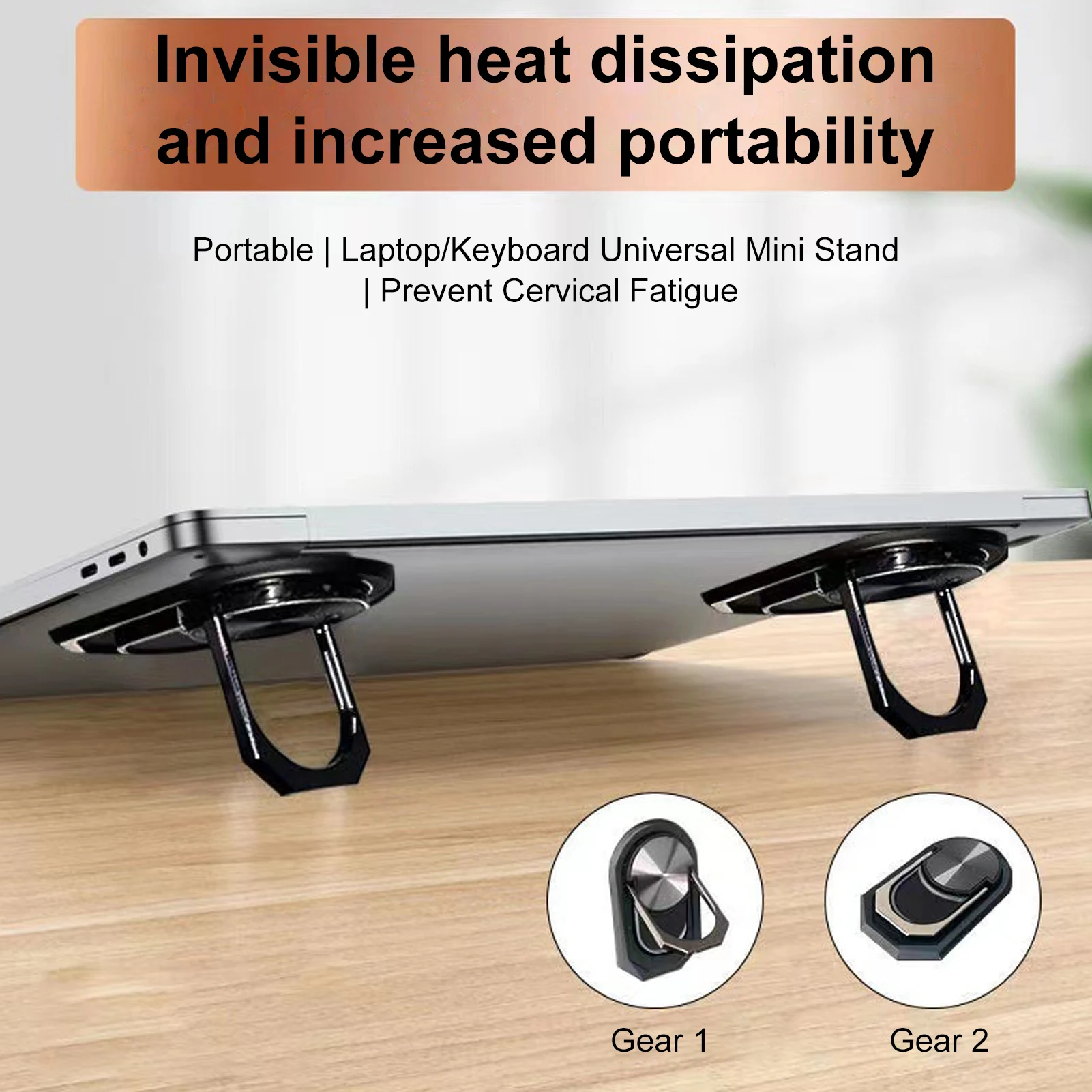 Portable Laptop Holder Laptop Bracket Portable Metal Laptop Stand Slim Foldable Bracket for Heat Dissipation Office for Phone
