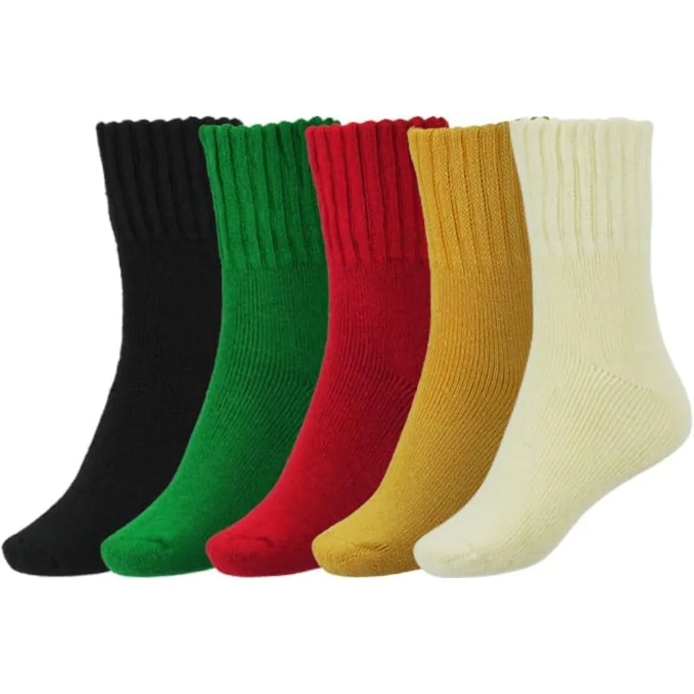 

Носки-ботинки BomKinta для женщин, зимние, однотонные, толстые, теплые, уютные, классические, подарок на Рождество