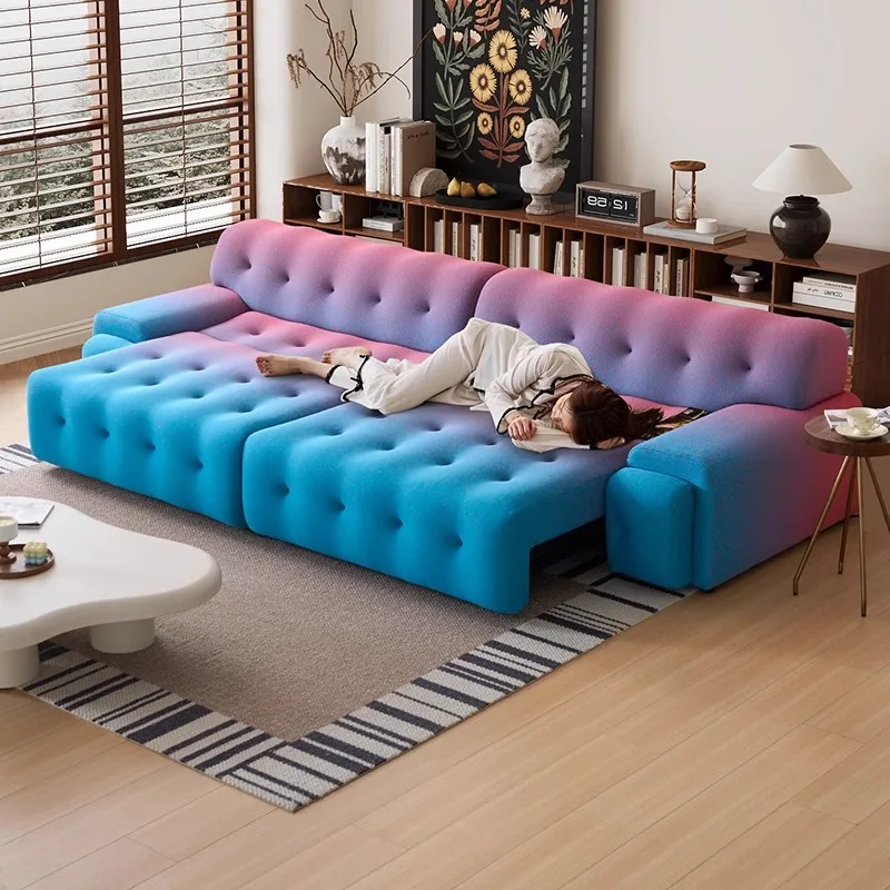 New Arrival Retractable Italian Style Smart Electric Recliner Sofa Bed Living Room Furniture Set Remote Control