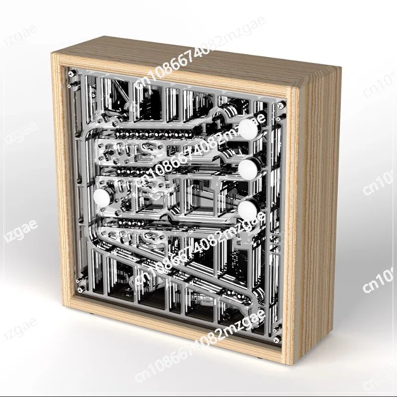 Creative Steel Ball Track Table Clocks Punk Style Living Room Bedroom Desktop Ornaments Artware Desk Clocks Luxury Home Decor