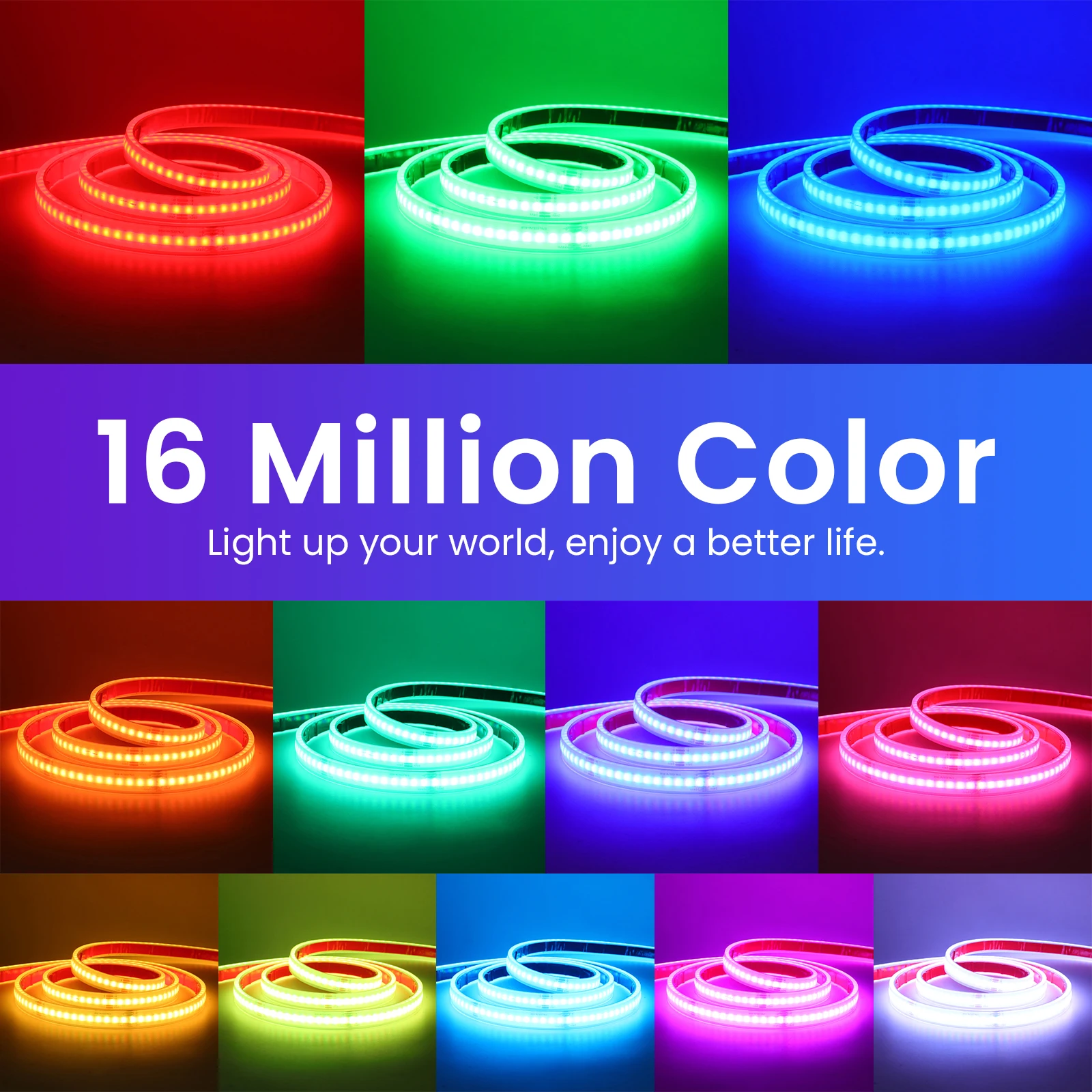 IP68 Waterproof RGB COB LED Strip 12V 24V Flexible LED Tape Ribbon High Bright 576LEDs/M Density Linear Lighting for Backlight