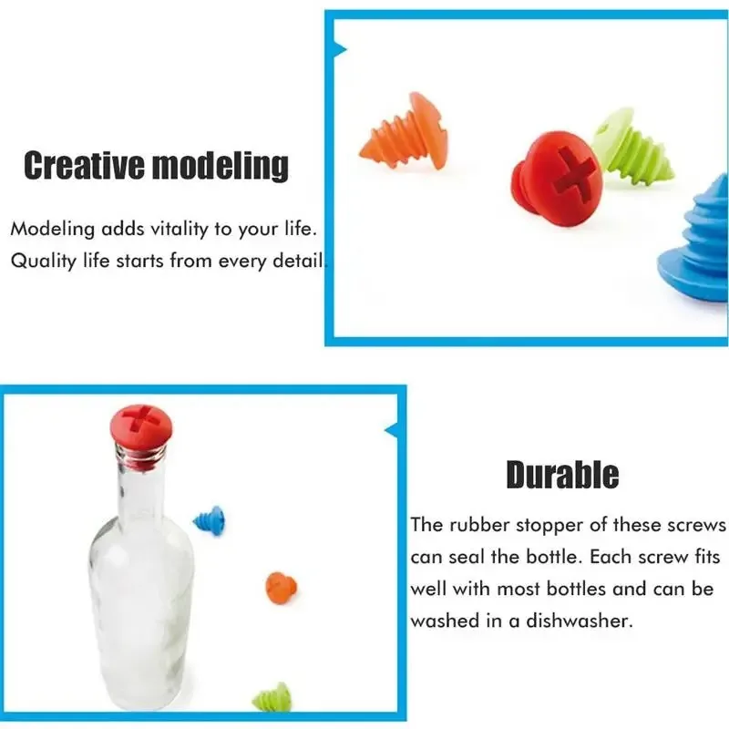 Silicone Screw Shape Wine Stopper 5