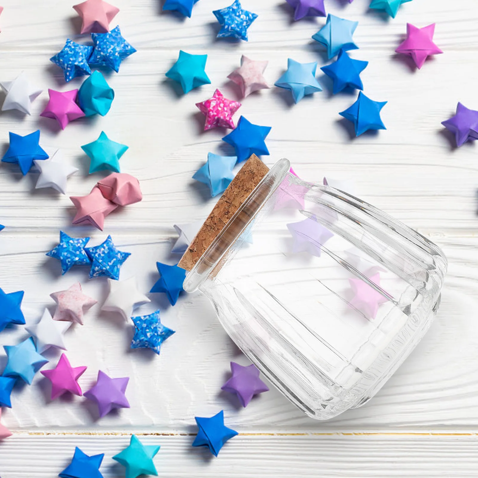 

4Pcs Glass Wishing Bottles Corked Drift Bottles DIY Storage Jars Multifunctional Transparent Small Glass Containers