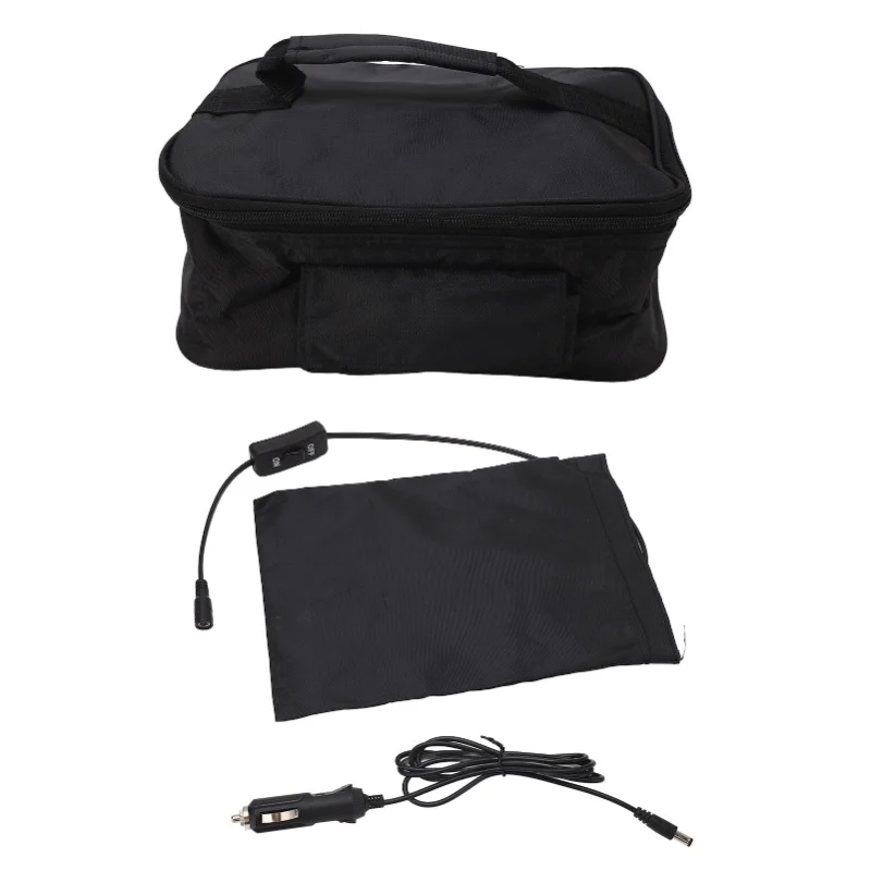 12v-90w-車載電子レンジ、ポータブルミニ電気オーブン、旅行用急速加熱ピクニックボックス、キャンプ用食品調理器