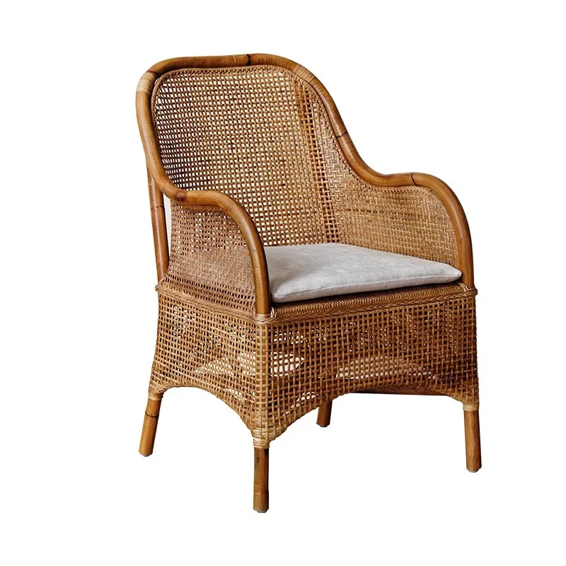 

Sofa Single Balcony Leisure Home Vintage Dining Chair Elderly Wabi