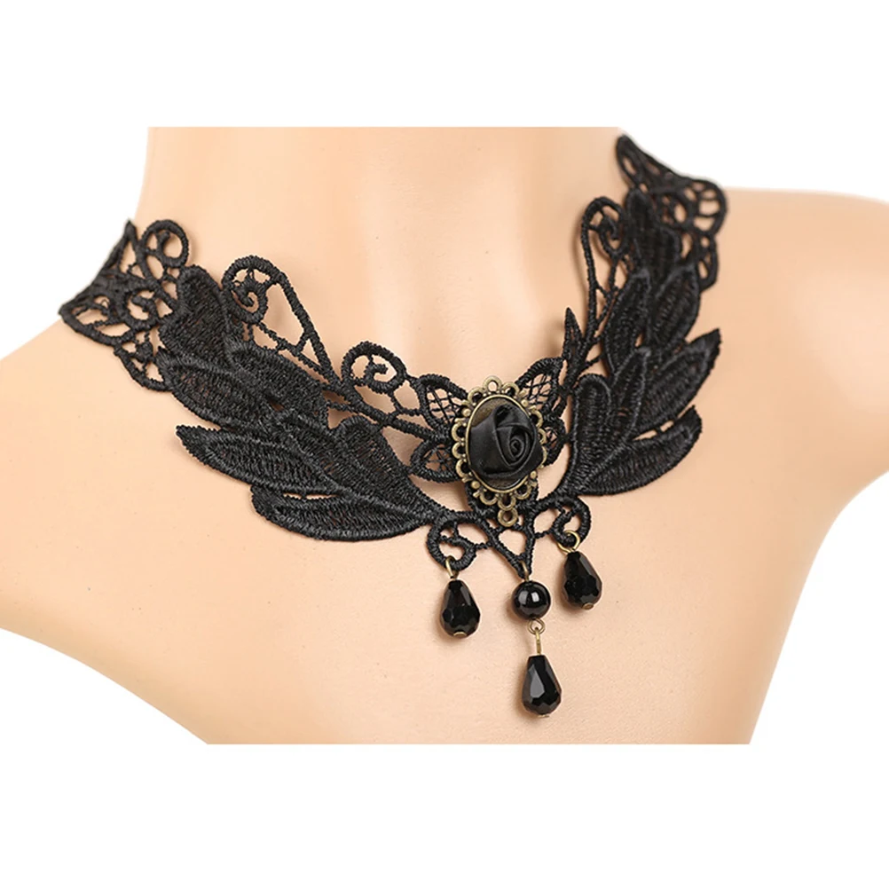 Collana di cristallo gotica Design elegante vintage Regali per donne Compleanni Matrimoni Accessori moda Gioielli popolari