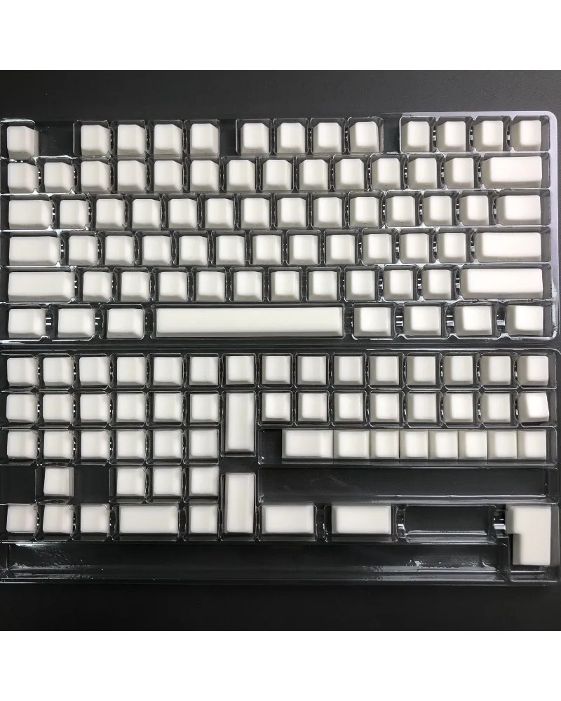 

Keycap magnetic axis mechanical shaft, White Night Demon wooting white marble side engraved 131 keys original factory height