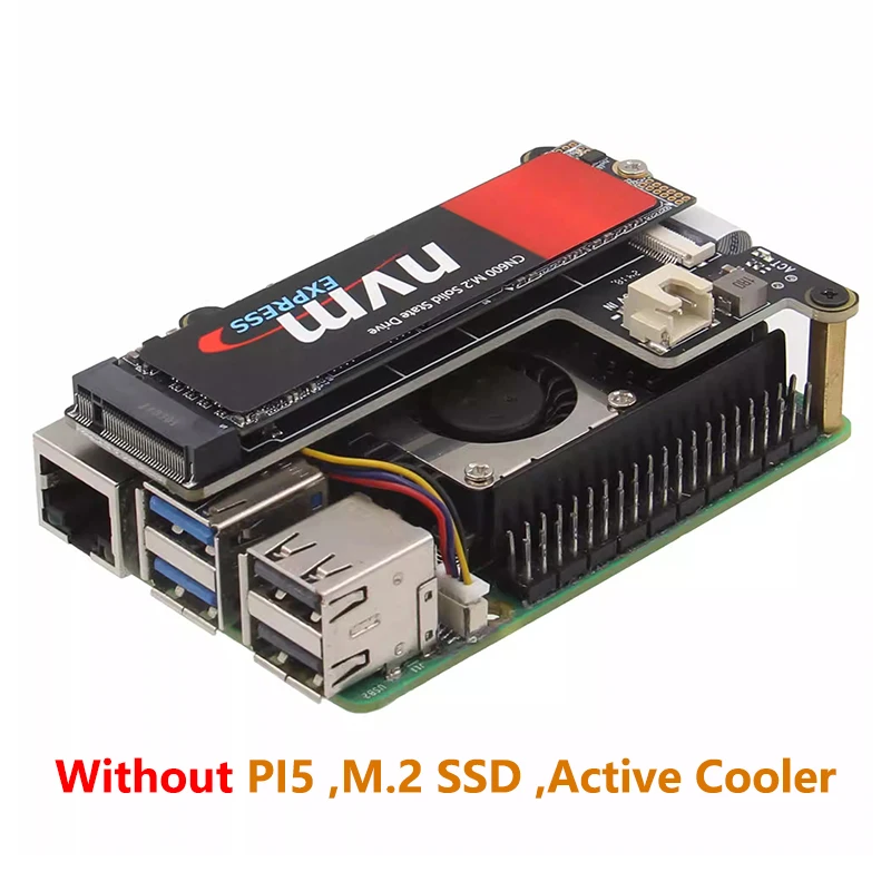 Raspberry Pi 5 PCIE M.2 NVMe Протокол M.2 Плата расширения твердотельного накопителя Pi5 X1001
