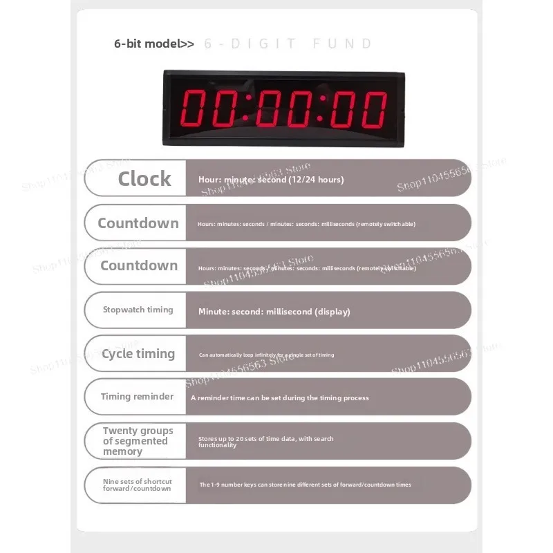 LED Hand-Pat Press Timer, Stopwatch for Rock Climbing Marathon Events