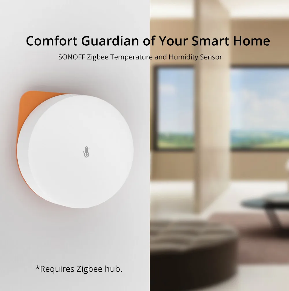 Sonoff SNZB-02P Zigbee Temperature and Humidity Sensor High Accuracy Fast Refresh Smart Remote Alert Zigbee 3.0 Via eWelink APP