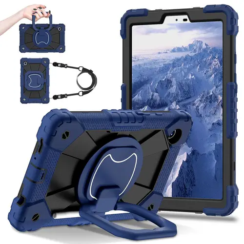 Imagen 2 del producto Para Samsung Tab A11 8,7 pulgadas SM-X133 X135 funda de silicona para tableta para niños + PC para Galaxy Tab A11 SM-X135 X133N 2025 8,7 ""+ correa