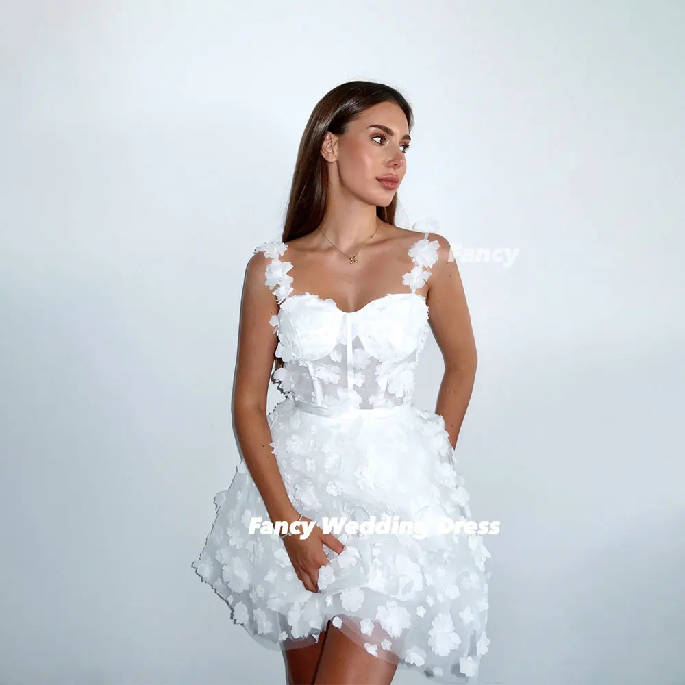 

Fancy Sexy Lace Mini Evening Dress A Line Saudi Arbaia Women Prom Gown Sleeveless Back Corset Customized