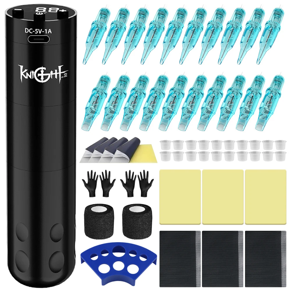 wireless-tattoo-pen-kit-rotary-tattoo-battery-pen-with-digital-display-20cartridge-needles-4-transfer-papers-tattoo-complete-set