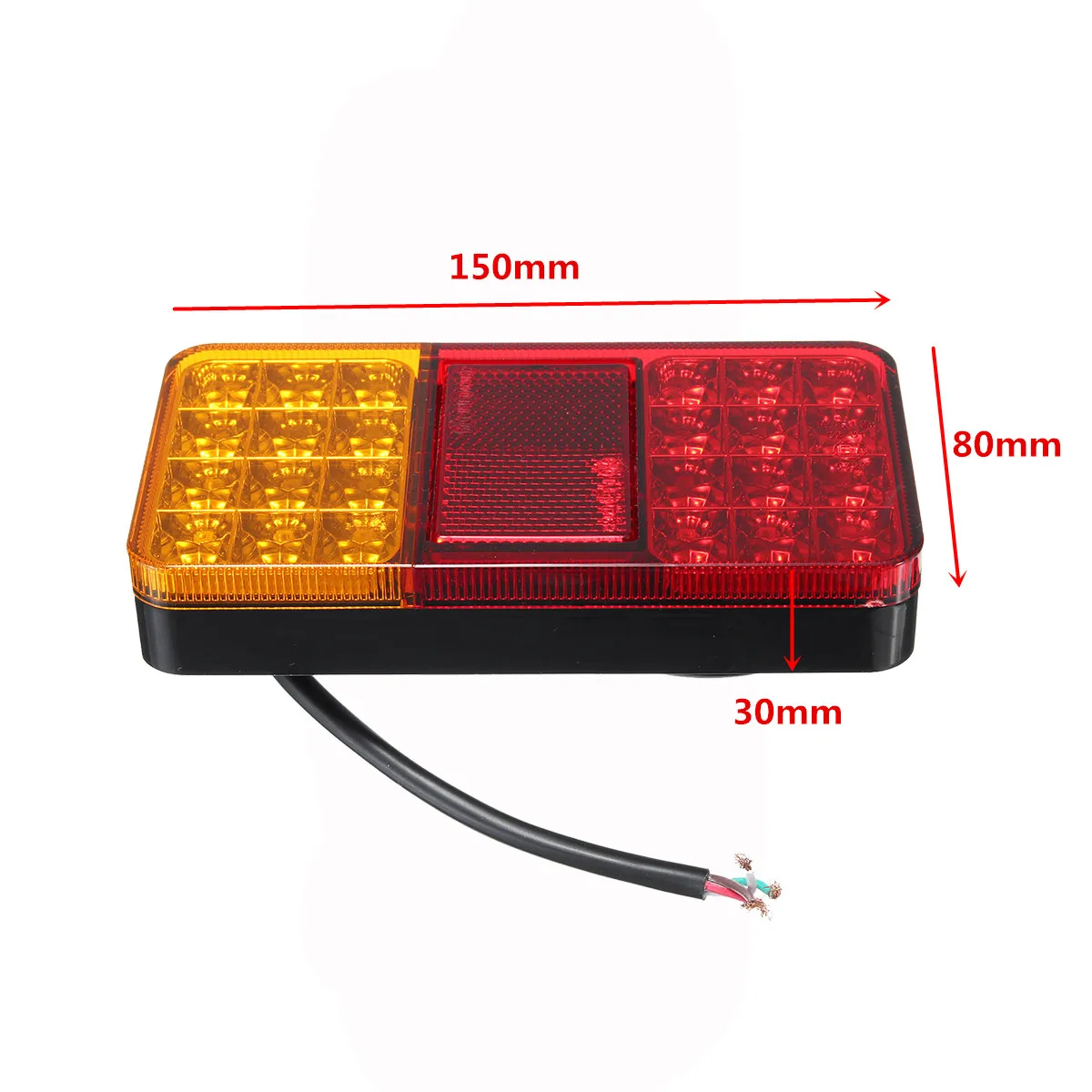 1pcs 12V 24 LED Car Truck Tail Light Taillight Rear Stop Brake Light Indicator Signal Lamp Boat Trailer Caravan Van Lorry