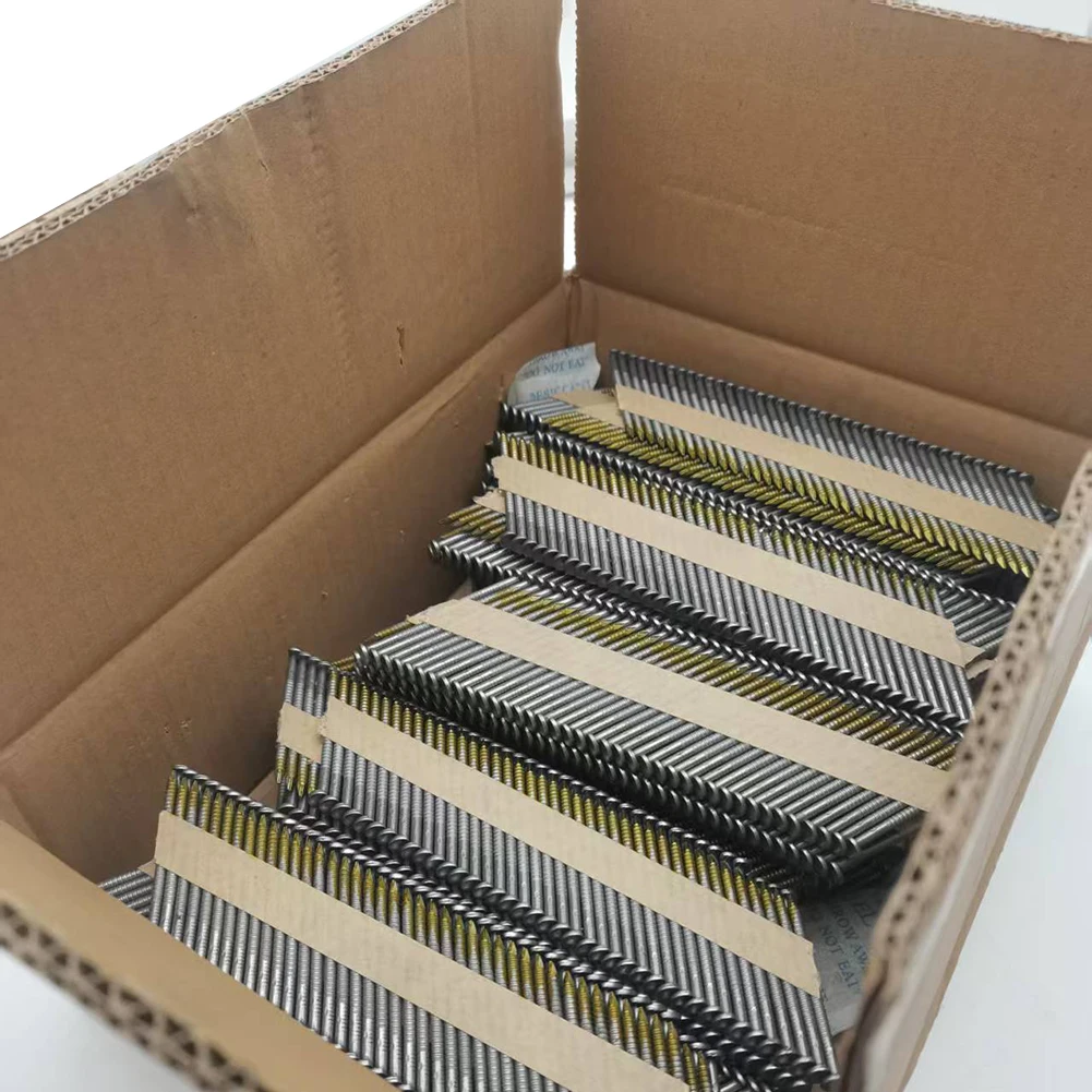 3000Pcs 34Degree Framing Nail Gun Nails 50/63/75/90mm D-head Framing Nail Galvanized Ring Shank Paper Tape Strip Nails