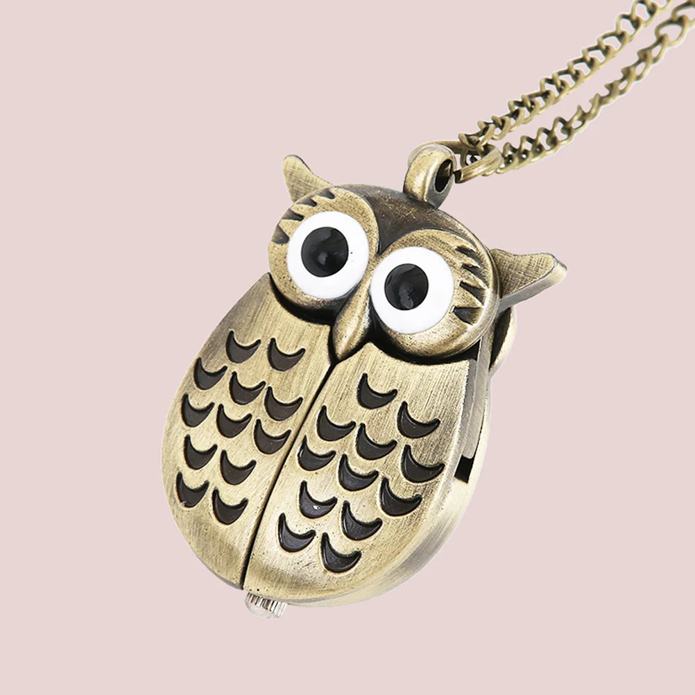 1Pcs Creative Owl Pocket Watch Retro Style Small Lightweight Easy Time Reading Excellent Craftsmanship Popular Gift Choice