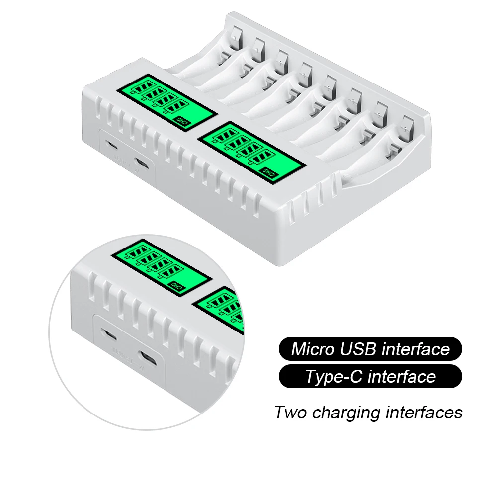 Batteria R7 AA 2000mAh 1.2V AA batteria ricaricabile nimh batterie aa con caricabatteria Smart 1.2V NIMH AA AAA