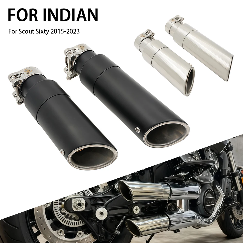 

For Indian Scout Bobber Sixty Rogue Twenty 2015 - 2023 Motorcycle Accessories Slip-On Exhaust System Shorty GP Slip Ons Mufflers