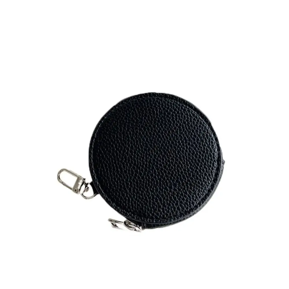 Star PU Leather Coin Purse Zipper Bag Pendant Keychain Round Wallet Earphone Bag Korean Style Small Storage Bag