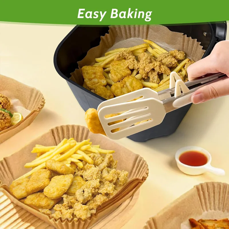 بطانة مقلاة هوائية وبخار/ورق خبز – مطلية بالسيليكون، طبقة زيت نباتية، مقاومة للزيت للمنزل والمخابز