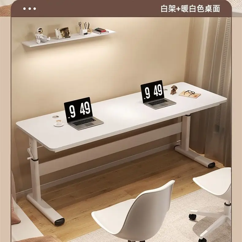 手回しオフィスホームコンピュータデスク昇降テーブル脚手回しデスク