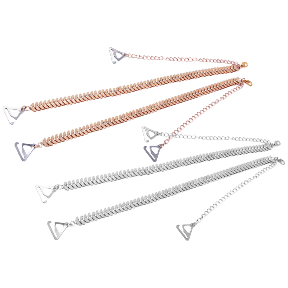 

2 Pairs Leaf Shoulder Straps Silver Gold Bra Accessories for Dress Strapless Invisible Invisible Bra Straps Wedding Party