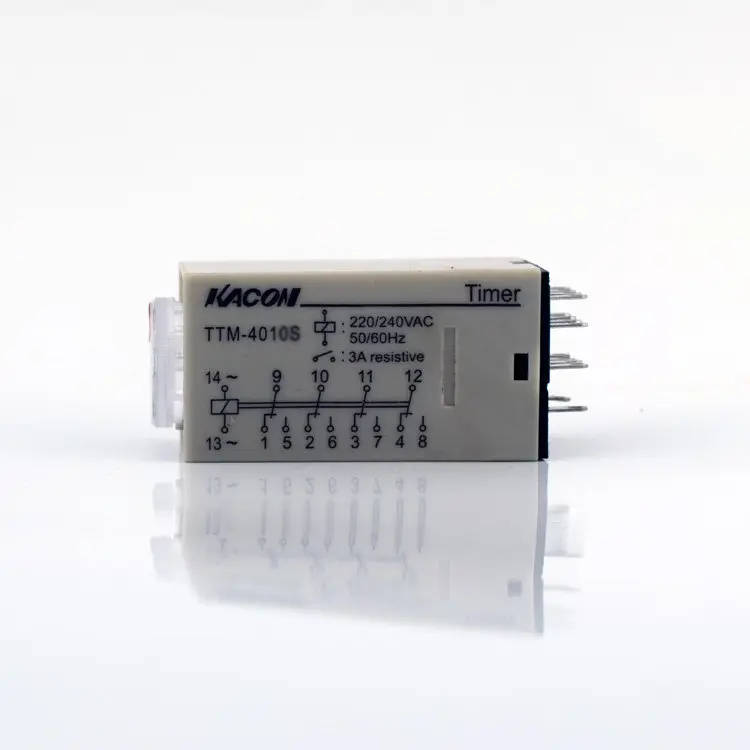 New Time Relay 24V 220V TM-4010S Small 10 Second Relay 4a + 4b, 1PCS