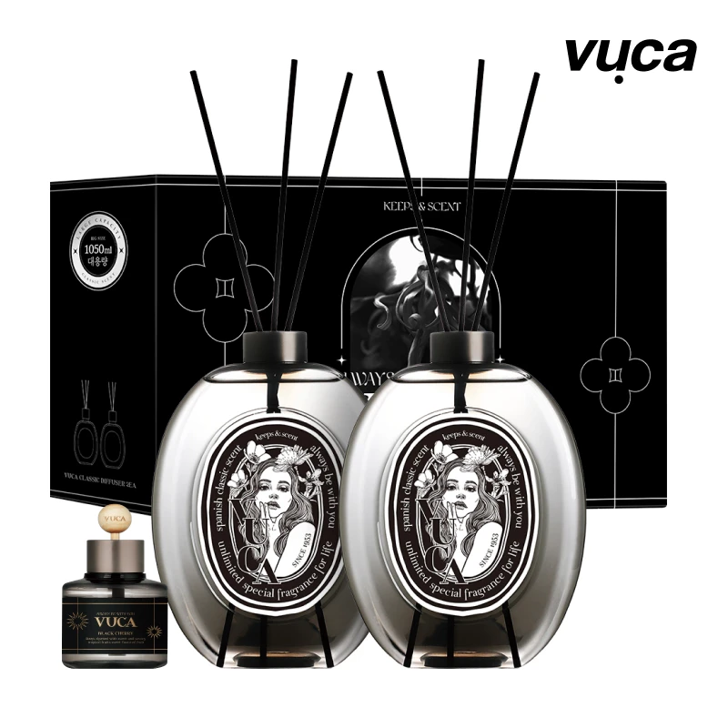 [Ensemble de suppléments] 2 Diffuseurs Vucca 1050 ml + 1 Diffuseur Voiture 100 ml