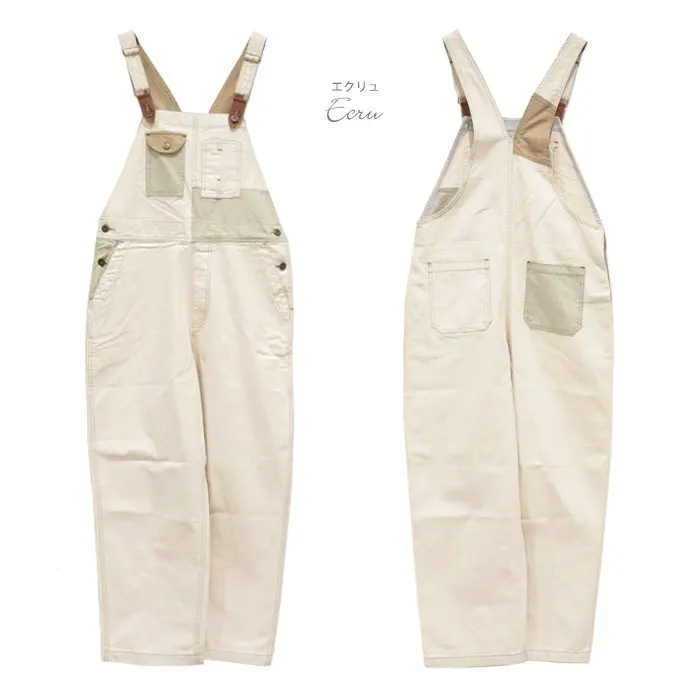 

Spring Summer New Cotton Waed Patchwork High Waist White Denim Straight Leg Overalls Pure Cotton Spring Autumn High Waist L...