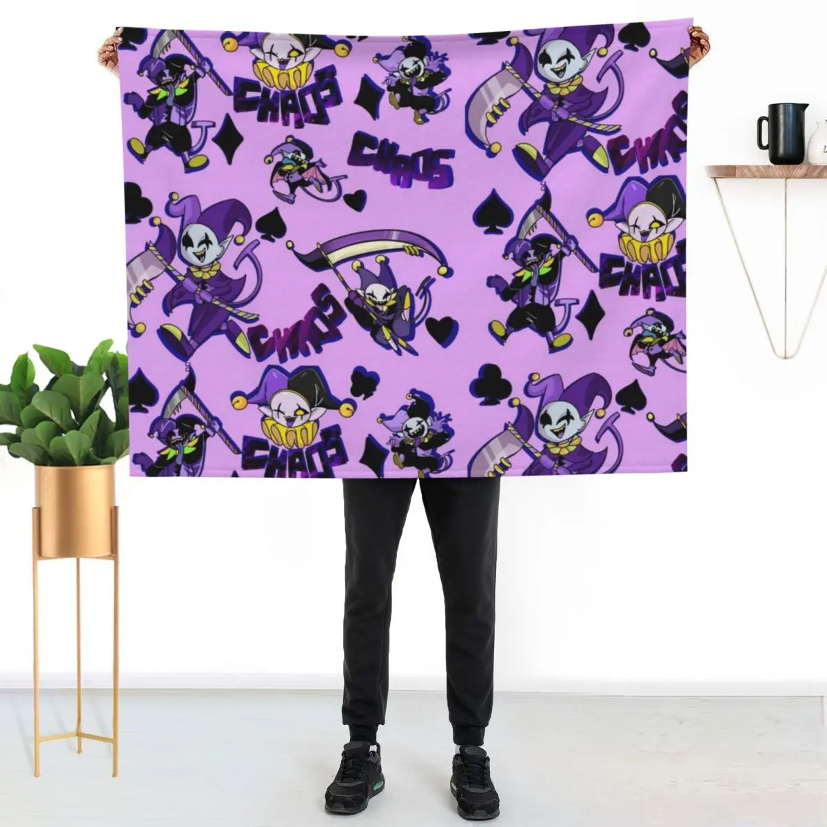 Jevil chaos Throw Blanket Comforter Luxury Brand Decorative Sofa Custom Flannels cosplay anime Blankets