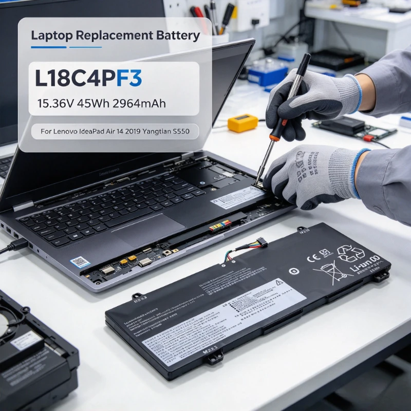 L18C4PF3 15.36V 45Wh 2964mAh Laptop Replacement Battery for Lenovo IdeaPad S540-14IML C340-14API Flex-14IML L18C4PF4 L18M4PF4