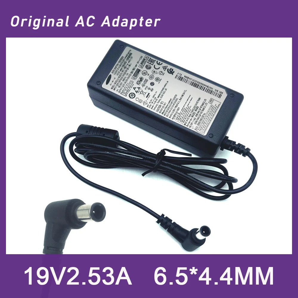 Cable de alimentación con adaptador de CA genuino de 19V 2.53A para Samsung UN32J5205AF UN32J4000 UN32J4500 UN32J400D UN32J401DAFXZA