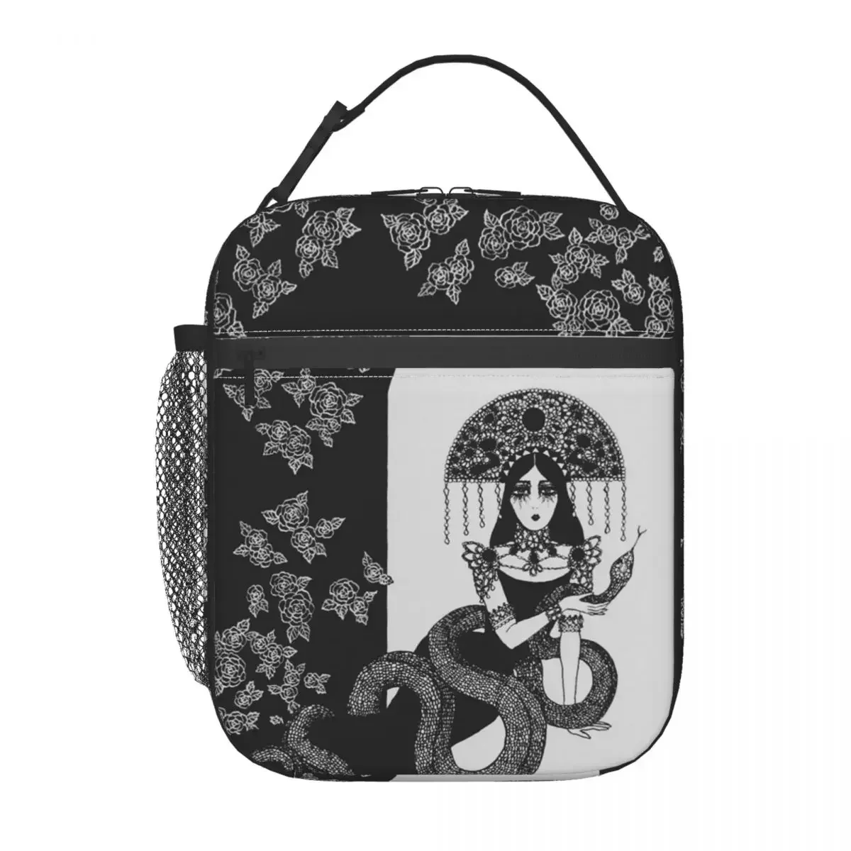 

Gothic Magic Art Lunch Bag For Child Witch Girl Lunch Box Travel Portable Insulated Thermal Tote Handbags Oxford Cooler Bag