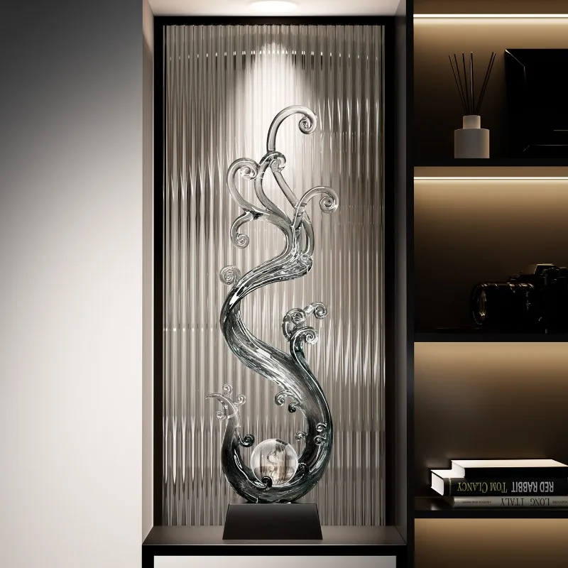 Abstract Art Wind and Water Rise To Ornament, Living Room TV Cabinet, Wine Cabinet, Entrance Niche Sculpture Decoration, Gifts