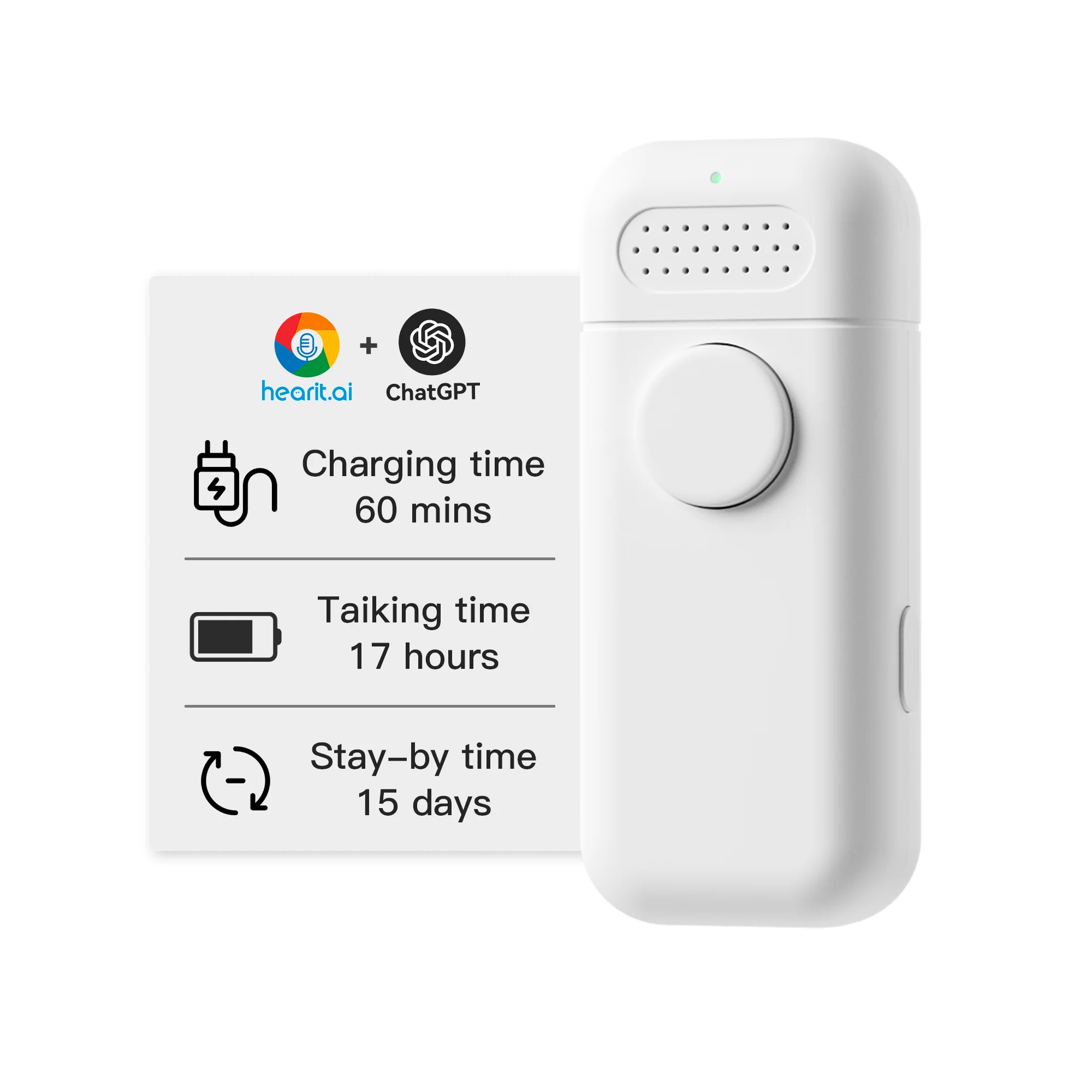 Hot Sale AI Voice Recorder Portable ChatGPT Translator for Medical Consultations and Sales Meetings