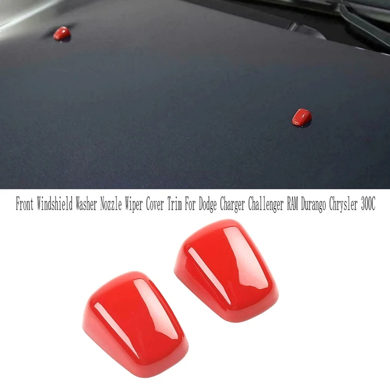 

2Pcs Front Windshield Washer Nozzle Wiper Cover Trim For Dodge Charger Challenger RAM Durango Chrysler 300C