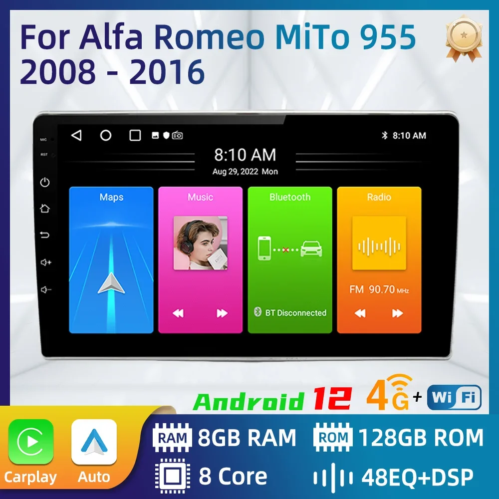 

Car Radio For Alfa Romeo MiTo 2008 - 2016 2Din Android Multimedia GPS Navigation Carplay Android Auto Autoradio Head Unit Stereo