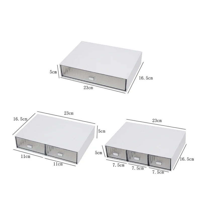 Drawer Type Desktop Storage Box Plastic Stationery Cosmetic Organizer Free Combination Multi-layer Stackable Jewelry Box