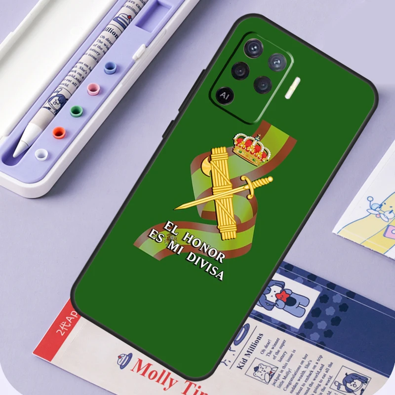 Spanish guard civil Emblem For OPPO A93 A83 A91 A52 A72 A54 A74 A94 A5S A5 A9 A31 A53 A15 A16 Phone Case Back Cover
