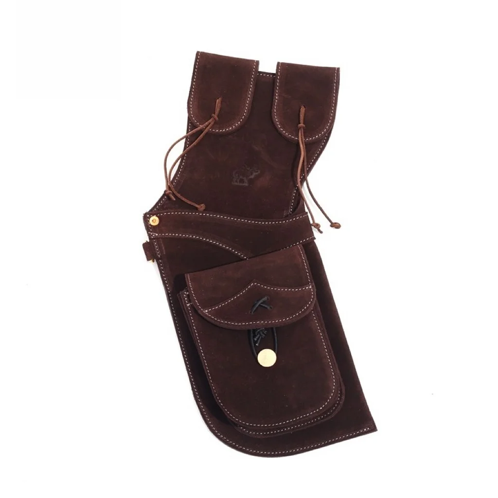 traditional-leather-bow-case-top-layer-cowhide-waist-crossed-arrow-pouch-for-archery-outdoor-sports-and-leisure-toys