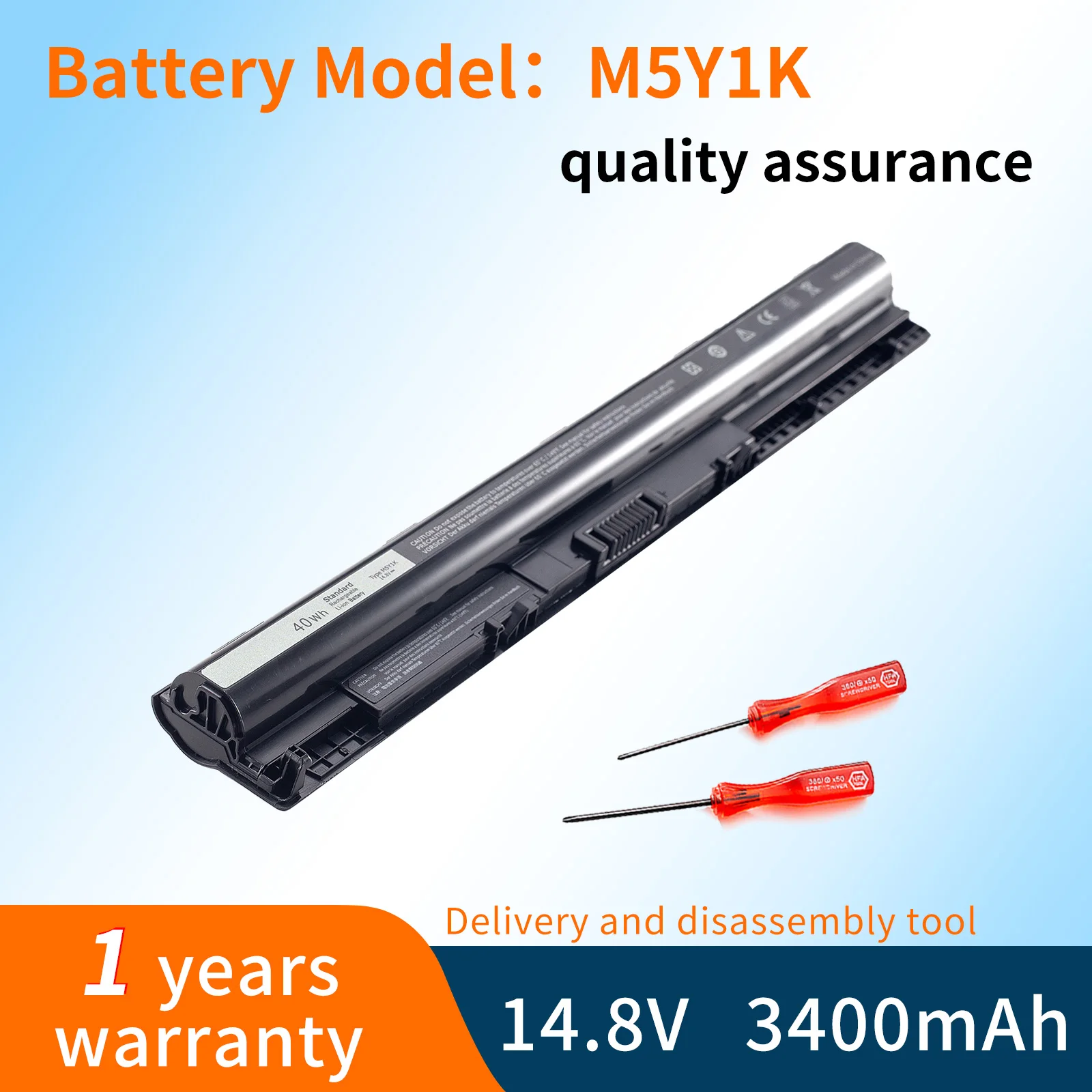 BVBH 14.8V 3400mAh M5Y1K Battery For DELL Inspiron 3565 3576 3476 3567 5758 5759 5555 For Dell Vostro 3558 3568 3578 3478